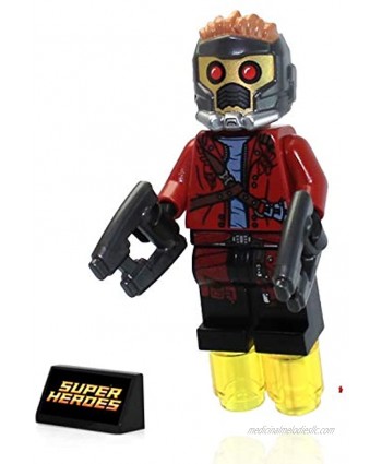 LEGO Marvel Super Heroes Guardians Of The Galaxy Minifigure Star Lord with Helmet and 2 Blasters