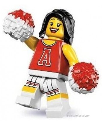 Lego Series 8 Red Cheerleader Mini Figure