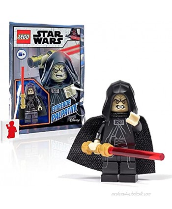 Lego Star Wars Minifigure Emperor Palpatine with Gold Lightsaber 2021 Version