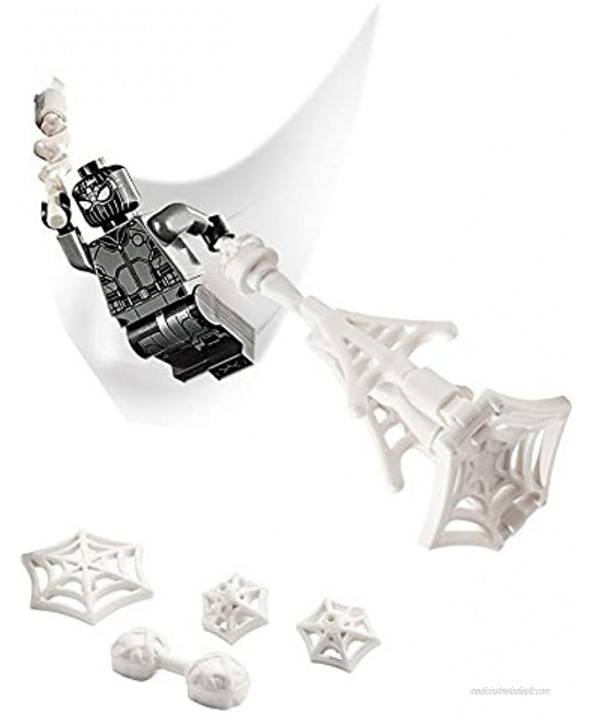 LEGO Super Heroes Spiderman Minifigure Stealth Suit Spider-Man in Black and Grey Suit with Web Blasts 76128