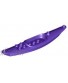 Minifigure Scale Kayak Canoe Boat only Purple