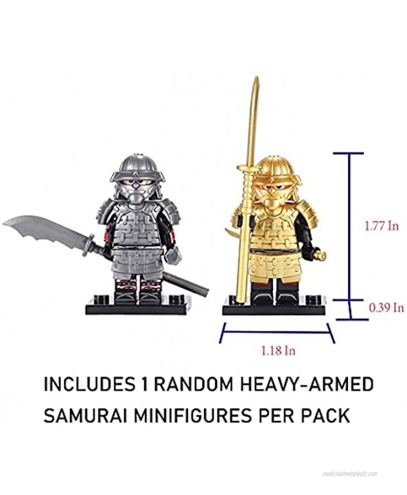 Ninja Vs Samurai Series 1 Collectible Minifigure War Battle Pack Samurai Army Set Random Selection of Five Figures with Long Display Case NSA100
