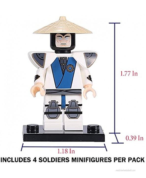 Ninja Vs Samurai Series 1 Collectible Minifigure War Battle Pack Samurai Army Set Random Selection of Five Figures with Long Display Case NSA100