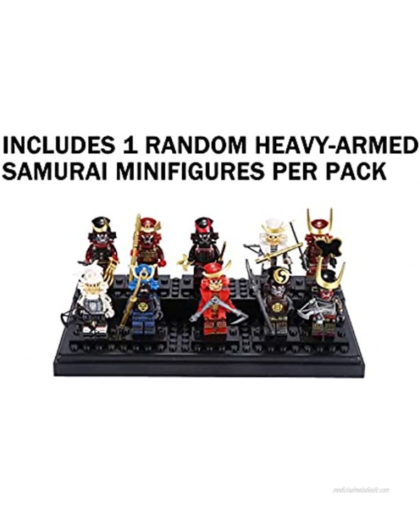 Ninja Vs Samurai Series 1 Collectible Minifigure War Battle Pack Wu's Ambush Epic Battle Set with Large Display Case NSA101