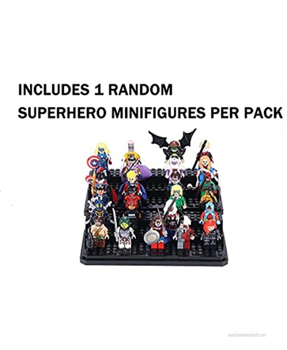 Superhero Series 1 Collectible Sci Fi Minifigure Mystery Pack Random Selection of One Figure with Display Case and 20% Chance to Win a Thanos Double-Sword SHA01