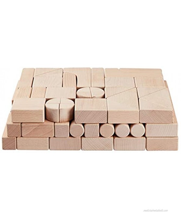 Basics Solid Wood Standard Unit Building Blocks 70 pieces