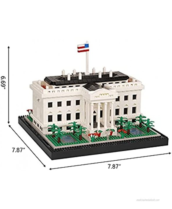 Geniteen Building Block Set Architecture White House Micro Mini Blocks 2300 PCS Building Blocks Model Toys Gift for Adults and Children