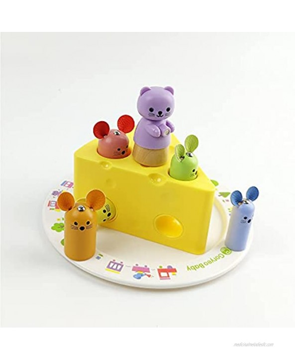 Goryeo Baby cat and Mouse Puzzle Building Blocks Toys Enlightenment Education Toys 123 Years Old Boys and Girls Recognize The Best Gift for Early Childhood Education