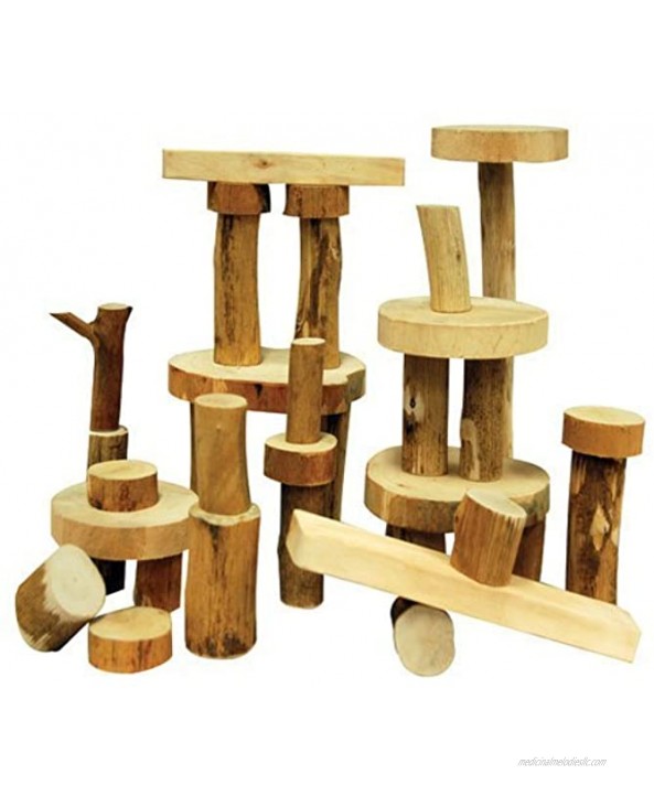 Hand cut Tree Blocks for kids 36 piece set