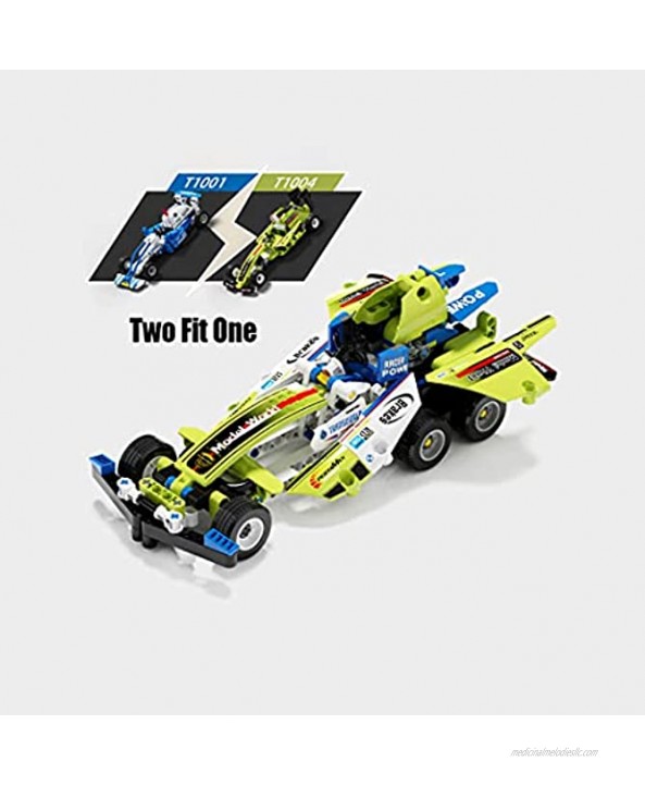 HI Luck Building Blocks Car Toys,226 Pieces Building Pull Back Racecar Toys for Kids,Best Building Blocks Gift for 6-12+ Years Old Boys and Girls