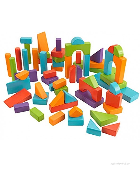 KidKraft 60-Piece Wooden Block Set Bright