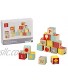 Petit Collage Eco-Friendly ABC Wooden Blocks Set of 15 – Solid Wooden Blocks for Kids 12 Month and Older – Wooden Alphabet Blocks Measure 1.75” Each Activity Toys Designed with Safe Materials