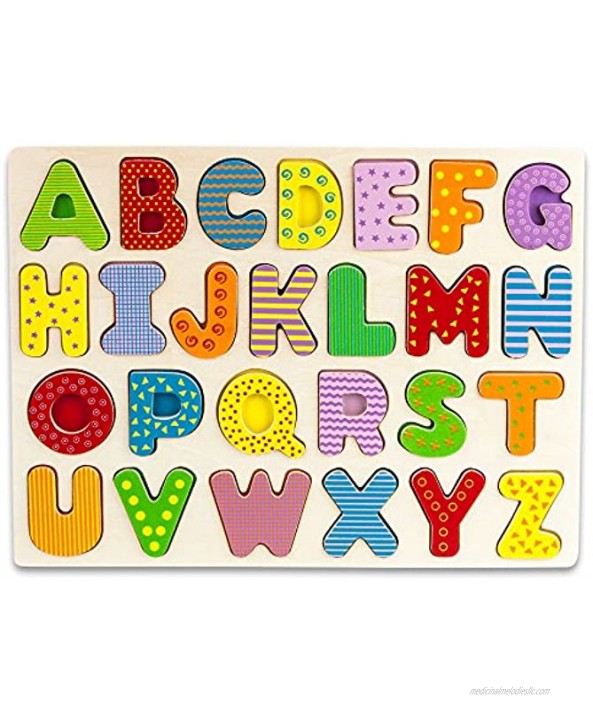 Professor Poplar’s Wooden Alphabet Puzzle Board by Imagination Generation
