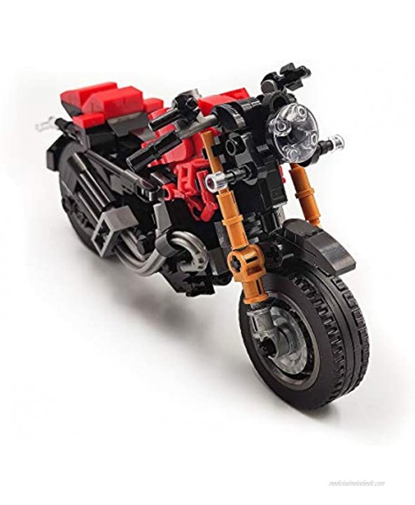 ShupBear Creator Expert Red Cross-Country Motorcycle Set,Adult Car Model,Building Blocks 237 PCS