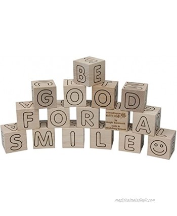 Simple Wooden ABC Blocks Made in USA
