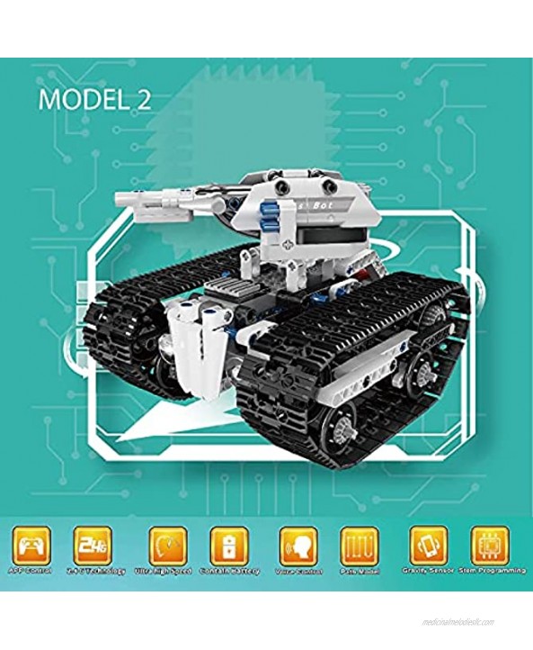 STEM Robot Remote Controlled Robot Building Blocks,High-Tech Gear Robot Kit,Birthday Gift Exercise Brain Activity Toys for Boys and Girls606 Pieces