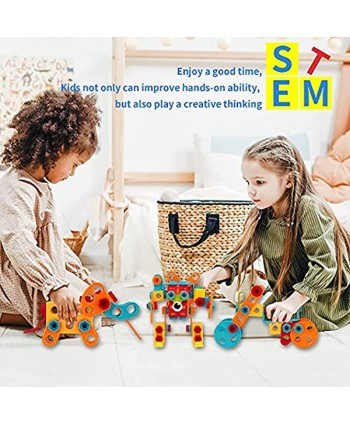 STEM Toys Building Blocks 223PCS DIY Educational Construction Set Creative Engineering Learning & Education Building Toys Kit for Kids Ages 4 5 6-7 8 9 10 Boys Girls with Electric Drill