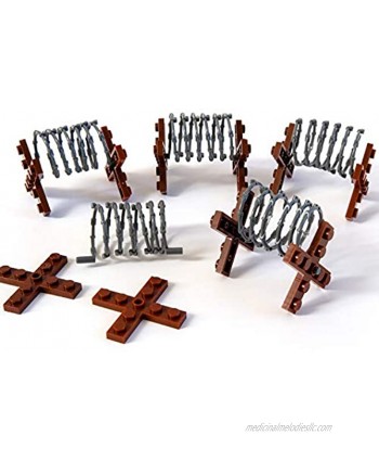 Trendyz Minifigures Military War Defense Barbed Wire Fence Entanglements Wire Obstacle Bricks Toy Building Blocks Kit