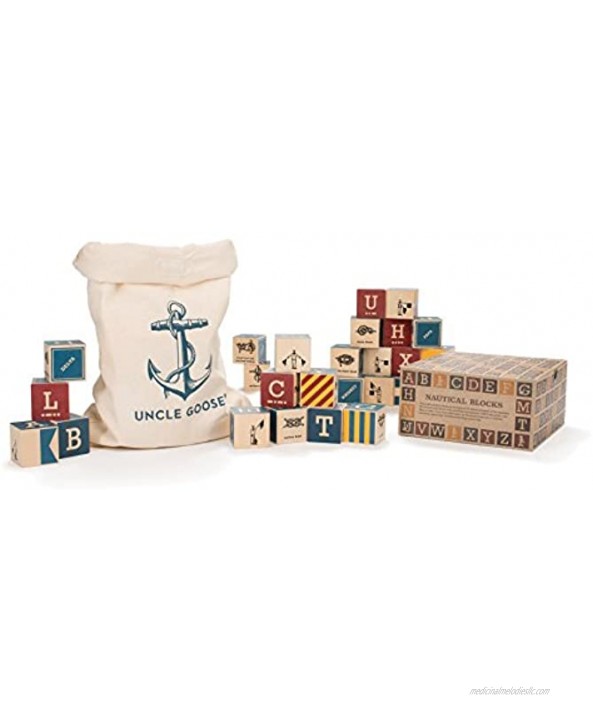 Uncle Goose Nautical Blocks with Canvas Bag Made in USA