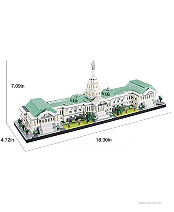 YUJNS Big Architecture United States Capitol Building Set Micro Blocks 4030 PCS +2021 New