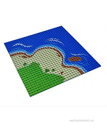 BOROLA Classic Beach Building Base Block Plate 10" x 10" in Variety Color Compatible with Most Major Brands of Building Bricks 1pcs Curve