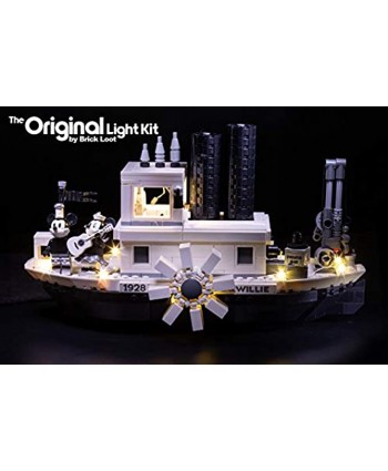 Brick Loot Deluxe LED Light Kit for Your Lego Ideas Mickey Mouse Steamboat Willie Set 21317 Lego Set Not Included