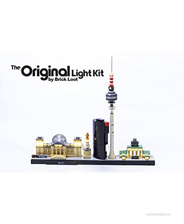 Brick Loot Deluxe LED Lighting Light Kit for Your Lego Architecture Berlin Skyline Set 21027 Note: Model is NOT Included