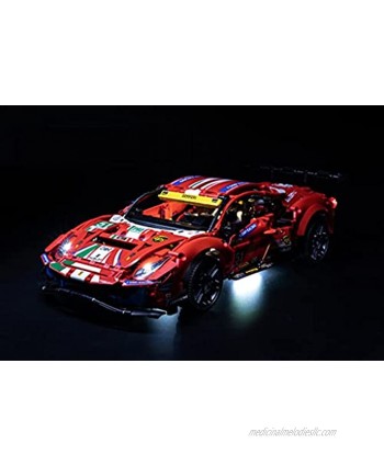 Brick Loot Deluxe LED Lighting Light Kit for Your Lego Ferrari 488 GTE AF Corse #51 Set 42125 Note: The Model is NOT Included