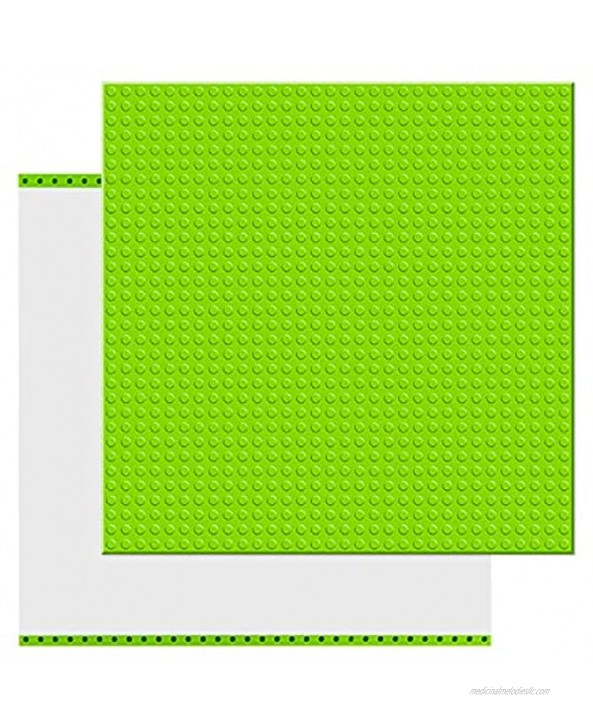 EKIND 2 PCS Self Adhesive Classic Building Brick Plate 10 x 10 Compatible for Building Brickyard Blocks All Major Brands Light Green…