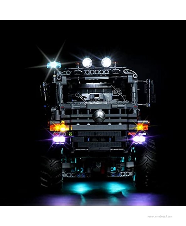 Led Light Kit for Lego Mercedes-Benz Trial Truck,Papilights Light Set Compatible with Lego 42129 Building Block Model USB Powered Connection Wires Pack Not Include The Lego Set Basic Version