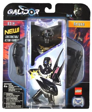 Lego Year 2002 Galidor "Defenders of the Outer Dimension" Deluxe Series 9 Inch Tall Figure Set # 8314 GORM with Wasp Wing and 1 Missile Total Pieces: 14