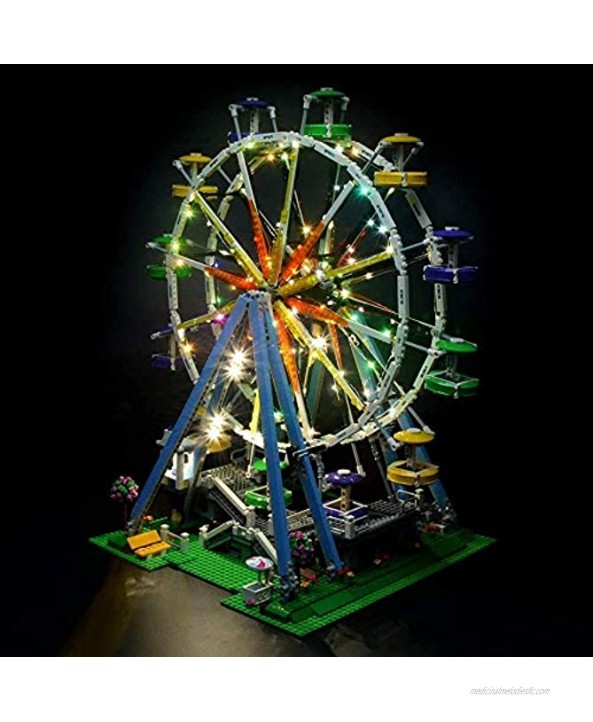 WellHome Innovation Light Set for Lego 10247,Led Lighting Kit Compatible with Ferris Wheel Building Blocks Model NOT Included The Model