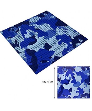 Y-SPACE 2 Base Block Plates 32x32 pegs or 10" x 10" Classic Building Brick Plate Compatible with All Major BrandsBlue Camouflage