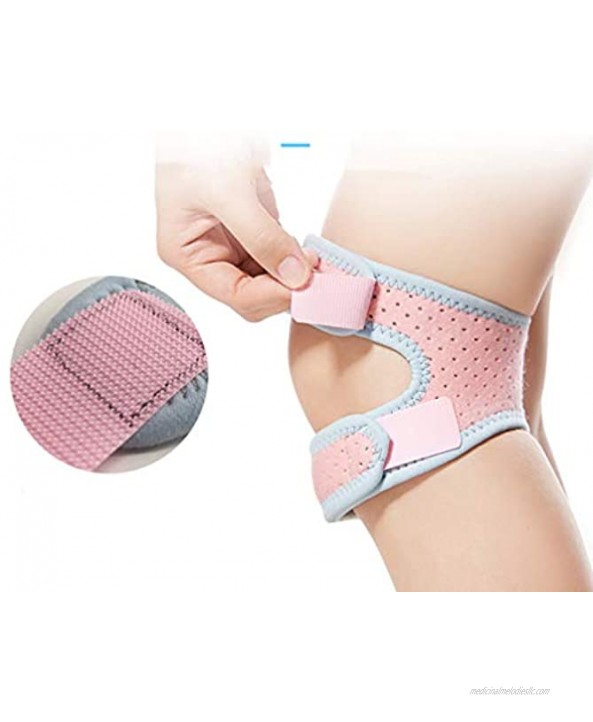 EXCEART Patella Knee Strap Patellar Tendon Support Strap Patella Stabilizer for Running Cycling Hiking Tennis Soccer Basketball Pink