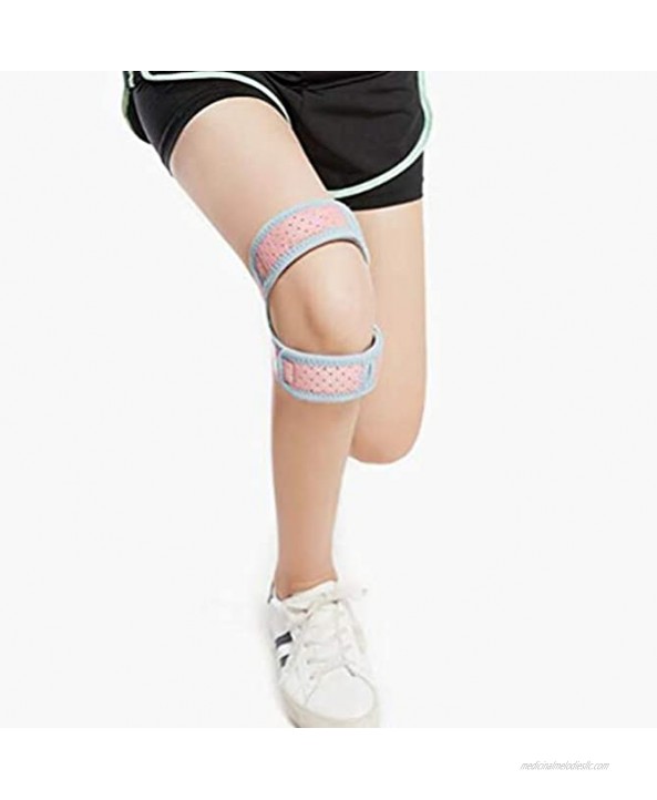 EXCEART Patella Knee Strap Patellar Tendon Support Strap Patella Stabilizer for Running Cycling Hiking Tennis Soccer Basketball Pink