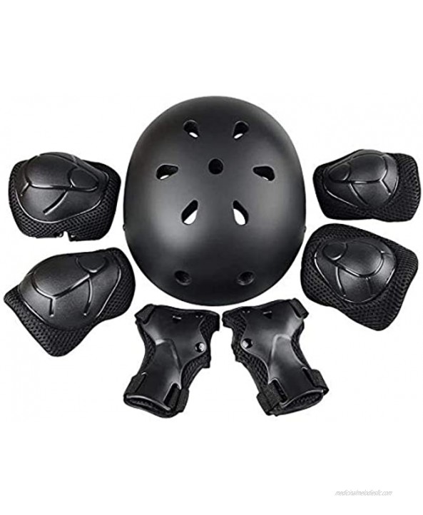 Mystery Kids Helmet Knee Pads for Kids 3-8 Years Toddler Helmet Kids Protective Gear Set Knee Pads Elbow Pads Wrist Pad Guards for Skateboard Skating Cycling