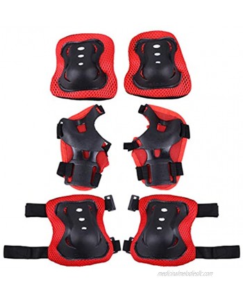 NUOBESTY 6pcs Kids Knee Pad Elbow Pads Guards Protective Gear Set for Roller Skates Cycling BMX Bike Skateboard Inline Skatings Scooter Riding