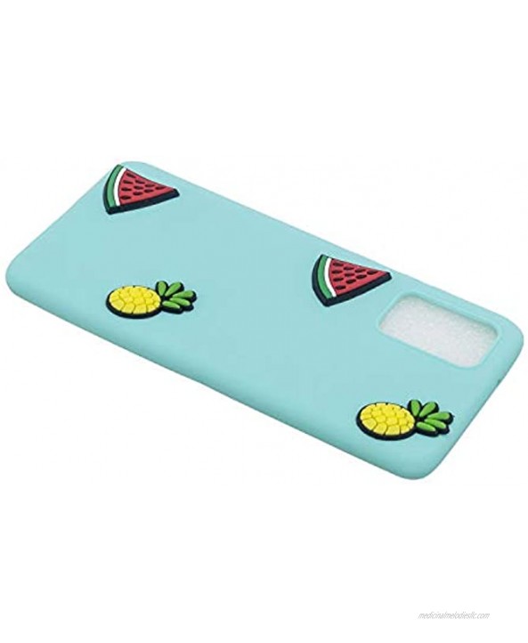 Soft TPU Case for Samsung Galaxy Note 20,3D Silicone Cover for Samsung Galaxy Note 20,Herzzer Candy Color Series Pineapple Watermelon Design Soft Gel Durable Slim Fit Rubber Bumper Case