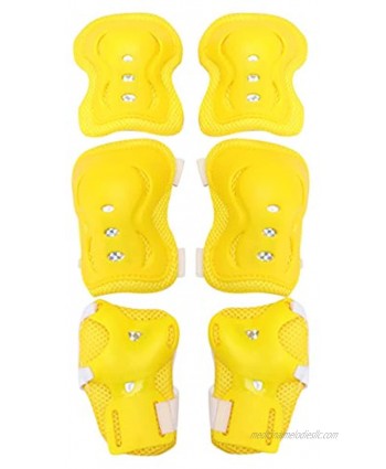 TOYANDONA Outdoor Sports Protector Set Cycling Skateboard Skating Protective Gear Elbow Pads Wrist Guards Knee Pads for Children Pink
