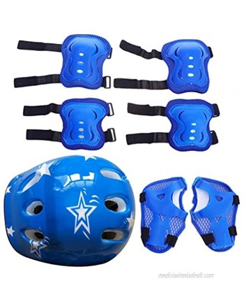 Toyvian 7pcs Skating Protective Gear Set Skate Protection Pads Skating Helmet for Toddler Child Scooter Skating Sports Outdoor