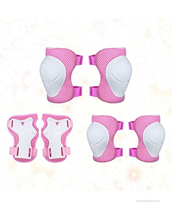 Toyvian Kids Youth Knee Pad Elbow Pads Guards Protective Gear Set for Roller Skates Cycling BMX Bike Skateboard Inline Skatings Scooter Riding Sports 6pcs Pink