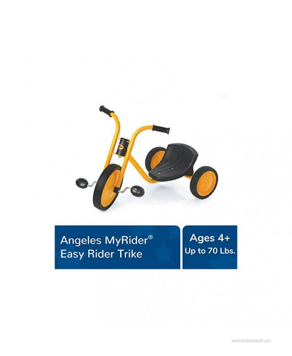 Angeles MyRider Easy Rider Trike Bike Yellow –Perfect for Little RidersAges 4+ –Kids TricycleEncourages Active Play Supports up to 70 lbs. Durable Design with Built-In Safety Features AFB3640