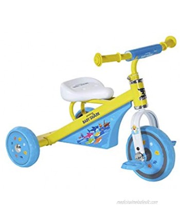 Dynacraft Baby Shark Trike with Sturdy Steel Frame for Ages 2-4 Yellow 10"