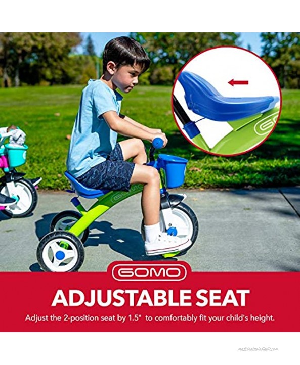 GOMO Kids Tricycles for 2 Year Olds 3 Year Olds & Kids 1-6 Big Wheels Baby Bike Toddler Bikes Trikes for Toddlers with Push Handle