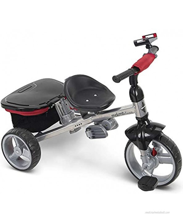 Huffy Malmö 4-in-1 Canopy Trike with Adjustable Push Handle Folding Footrest Removable Canopy