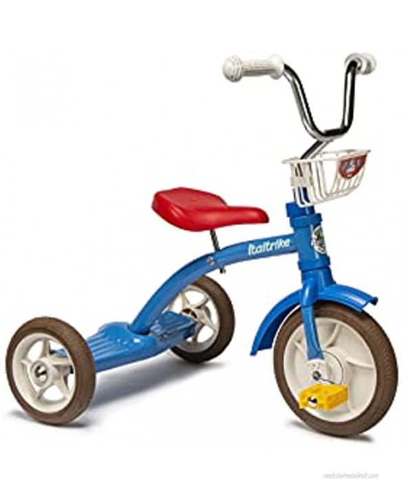 Italtrike Super Lucy Colorama 3-Wheel Kids Tricycle with Basket Ages 2-5 Blue Red