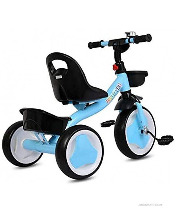 Kids Tricycles ,Kids Trikes with Front and Rear Basket 3 Wheel Kids Trike for Toddlers and Kids Over 18 Months-3 Years Old Blue
