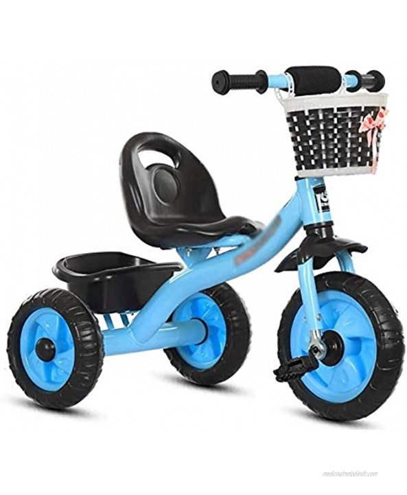 LIYANSHENGDQ Kids' Tricycles Kids Tricycle Children 3 Wheel Pedal Bike with Rubber Tyres for 1-6 Years Kids and Toddlers 80-120 cm Color : Black
