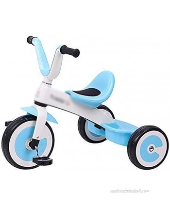 LIYANSHENGDQ Kids' Tricycles Pedal Tricycle Magnesium Alloy Frame Children 3 Wheels Adjustable Seat for 2-6 Years Kids and Toddlers 90-120 cm,Blue Color : A