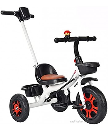 NUBAO Stroller Wagon Kids Pedal Tricycle,Baby Trolley Children's Tricycle Male and Female Baby Lightweight Bicycle Child Toy Stroller Multi-Functional Color : White Over 1 Year Old Girl Gifts